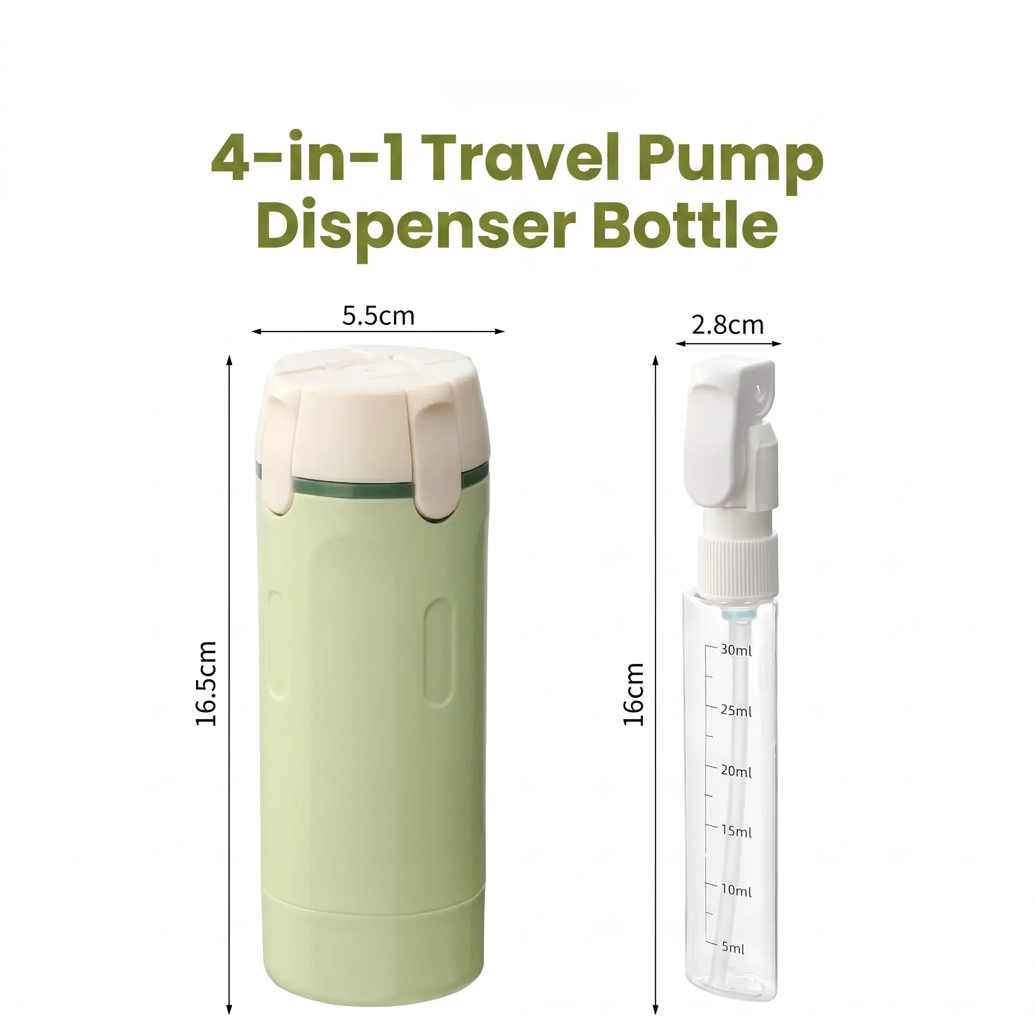 4-in-1 Travel Pump Dispenser Bottle 10