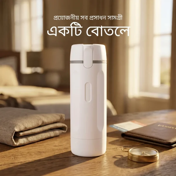 4-in-1 Travel Pump Dispenser Bottle (White)
