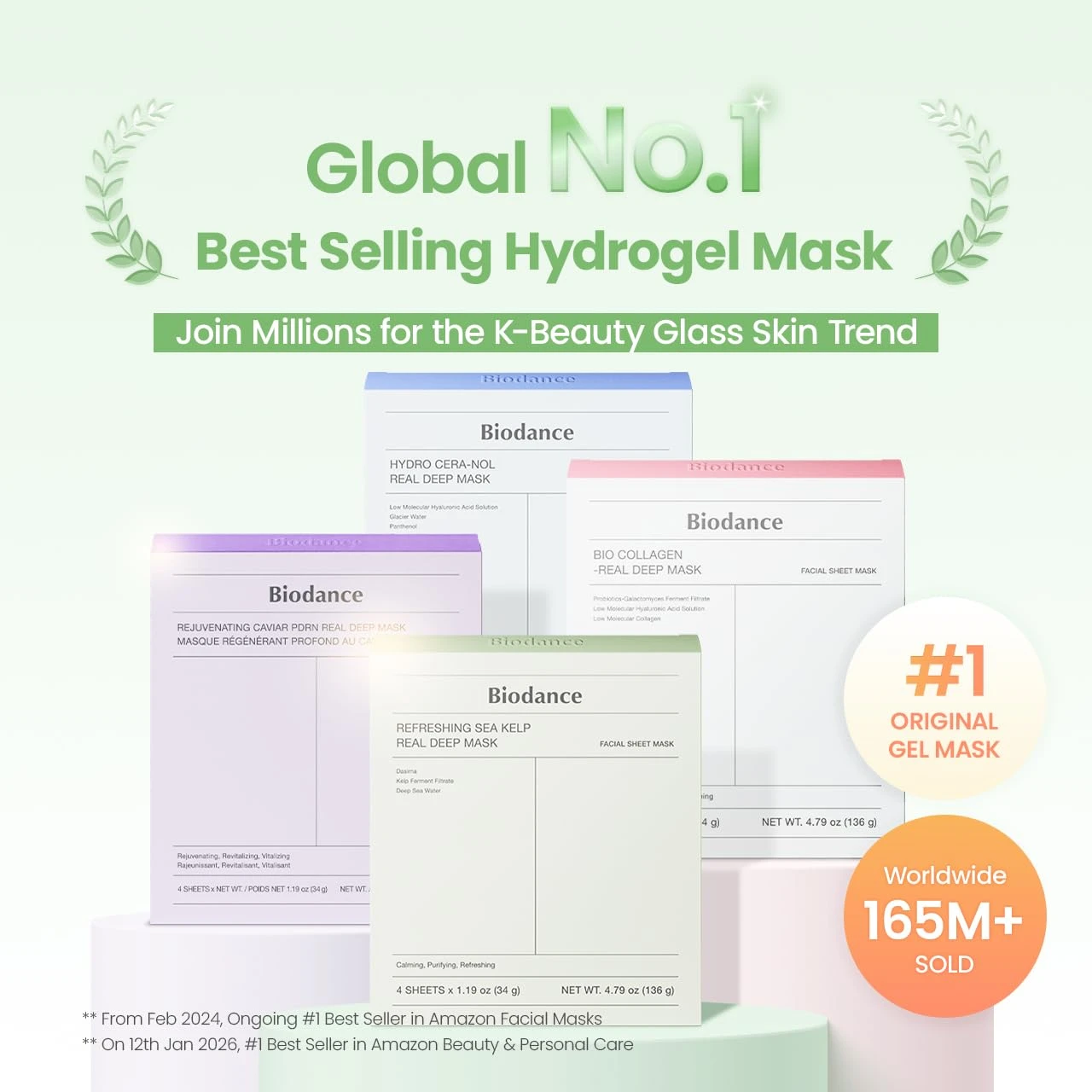BioDance Seawater Hydrating Mask - Soothing & Cleansing (Green) 3