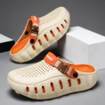 Heel Strap Mind-001 EVA Thick Sole Clogs Slippers for Men & women - Card Orange