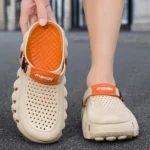 Heel Strap Mind-001 EVA Thick Sole Clogs Slippers for Men & women - Card Orange 2