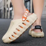 Heel Strap Mind-001 EVA Thick Sole Clogs Slippers for Men & women - Card Orange 3
