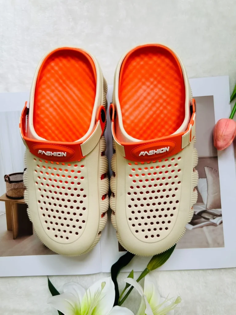 Heel Strap Mind-001 EVA Thick Sole Clogs Slippers for Men & women - Card Orange 4