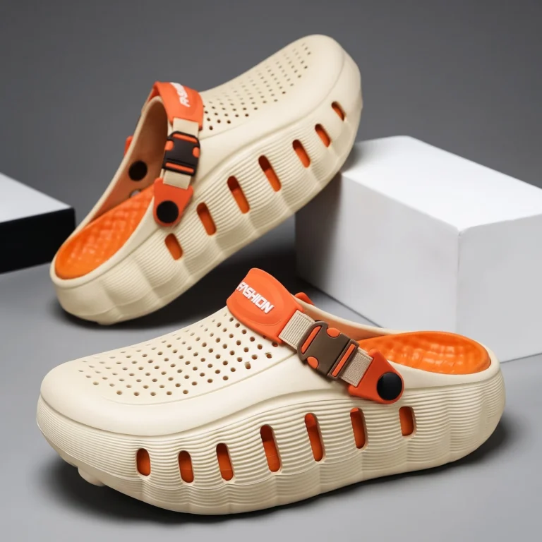 Heel Strap Mind-001 EVA Thick Sole Clogs Slippers for Men & women - Card Orange