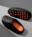 Two-Tone Acupressure EVA Clogs for Men & Women – Wave Thick Sole Non-Slip Breathable Slides and Slippers (Black)