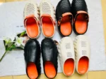 Two-Tone Acupressure EVA Clogs for Men & Women – Wave Thick Sole Non-Slip Breathable Slides and Slippers (Black) 3